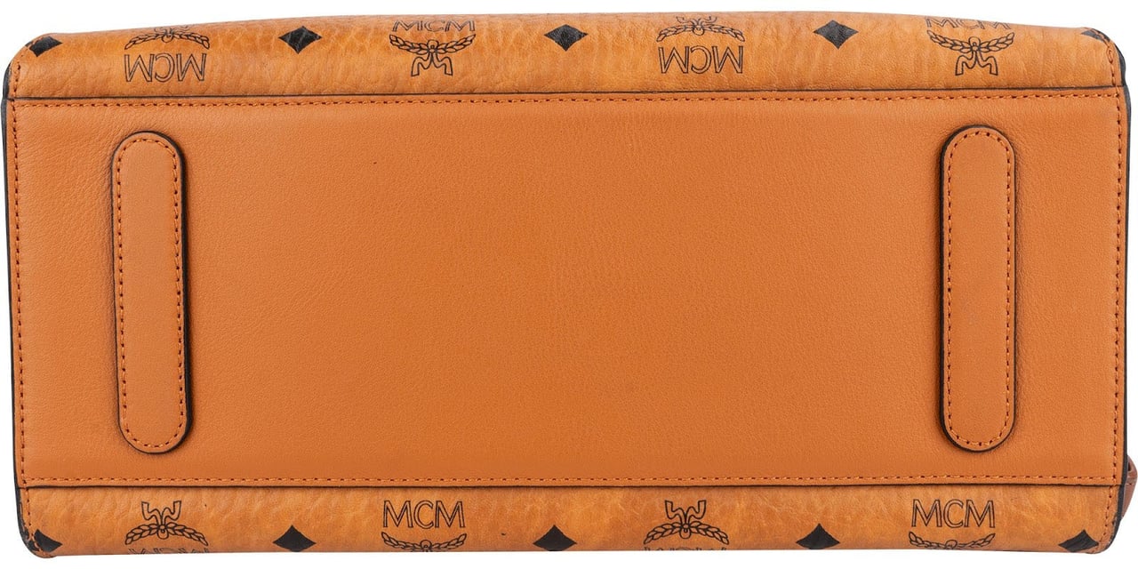 MCM Monogram Visetos Aren Tote Handbag Bruin