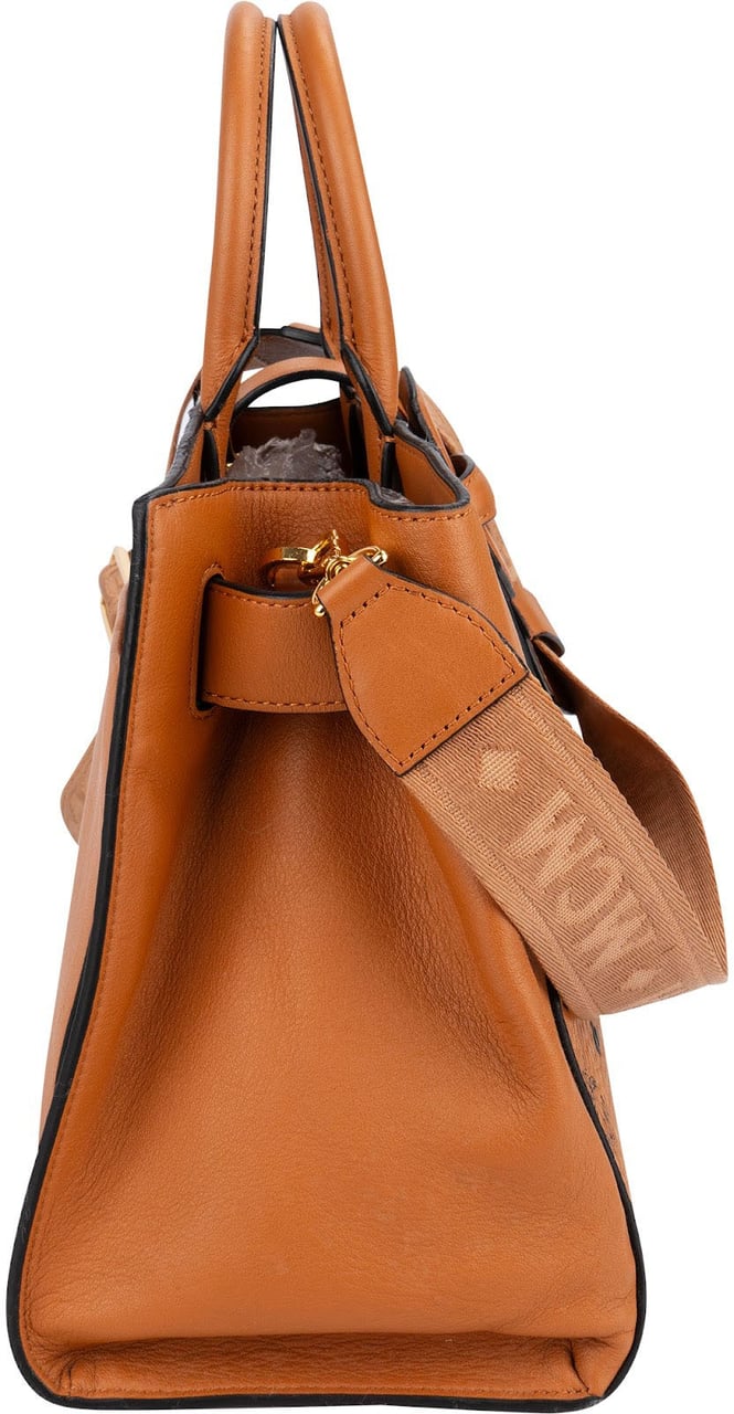 MCM Monogram Visetos Aren Tote Handbag Bruin