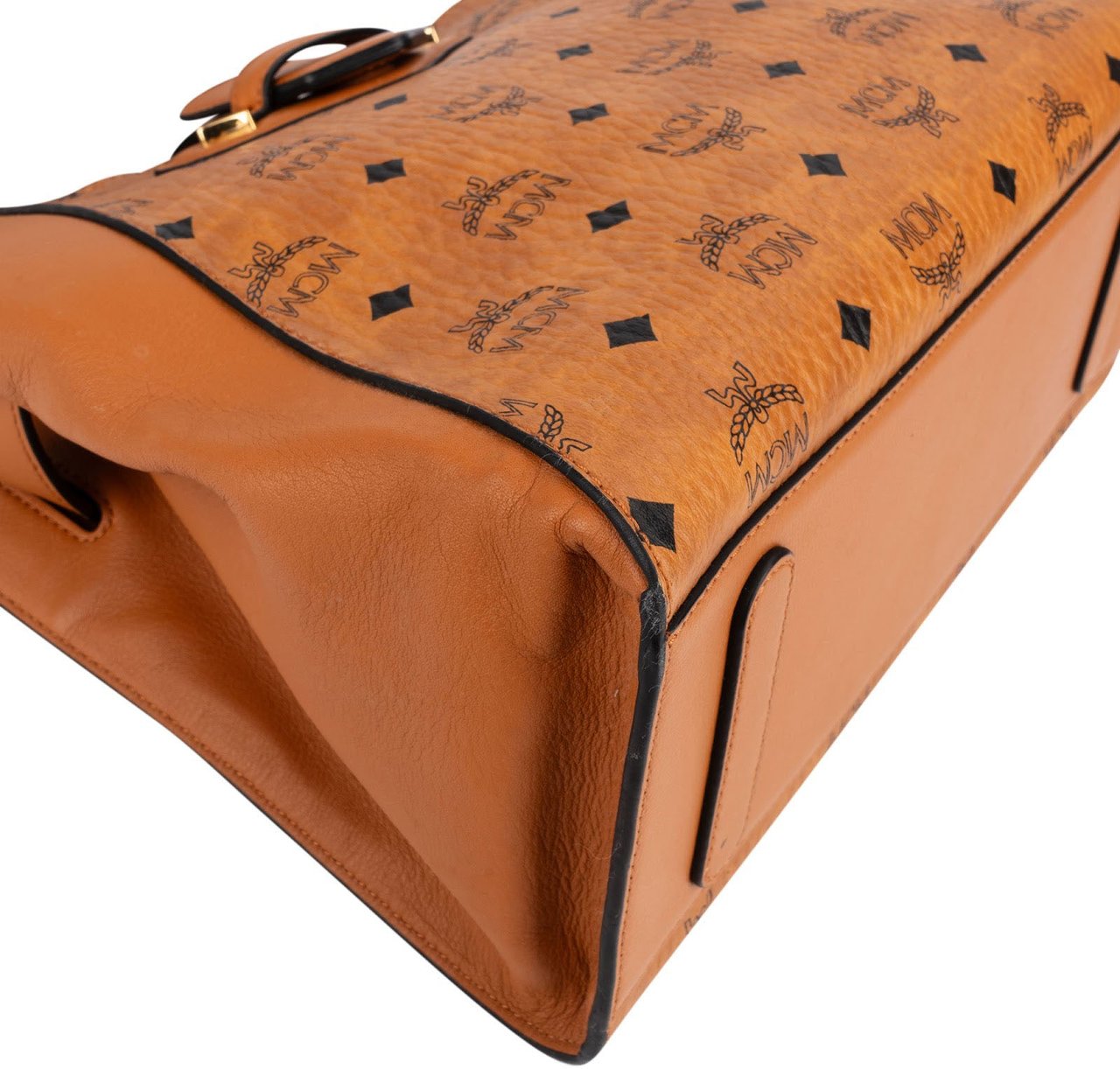 MCM Monogram Visetos Aren Tote Handbag Bruin
