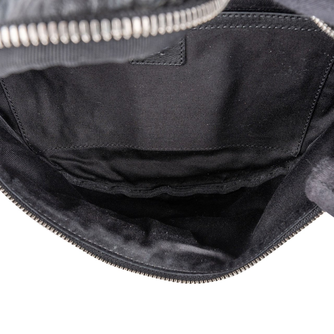 MCM Black Leather Visetos Stark Belt Crossbody Bag Zwart