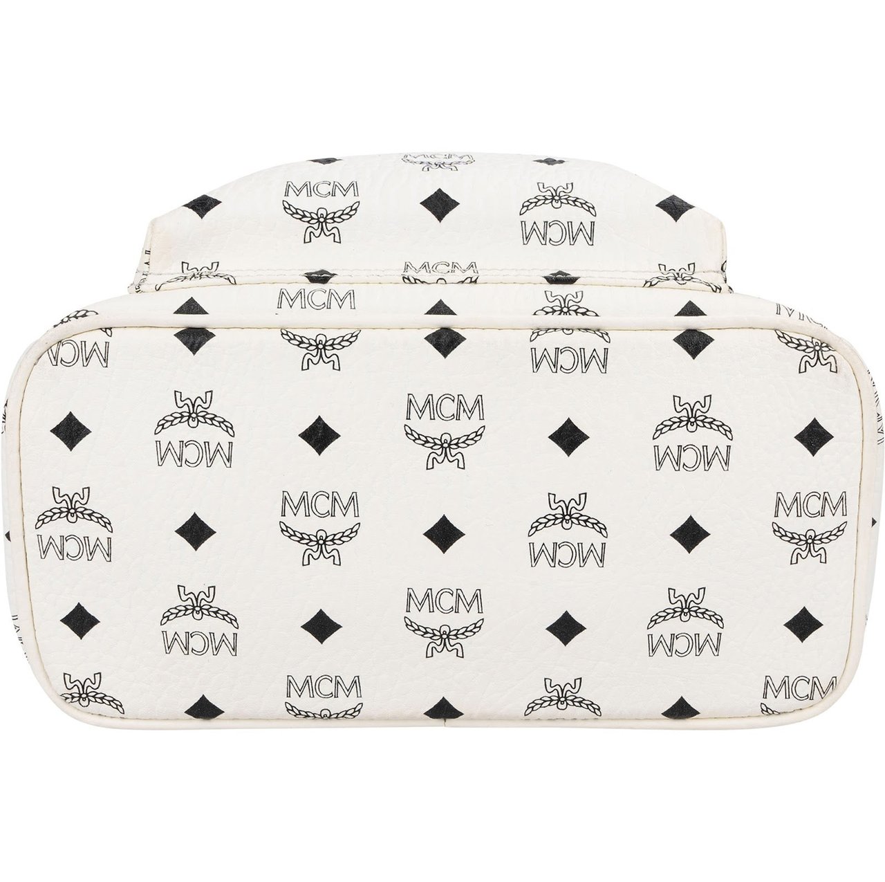 MCM Monogram Visetos Stark Side Studs Mini Backpack Wit