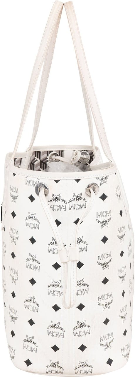 MCM Monogram Visetos Liz Reversible Shopper Shoulder Bag Wit