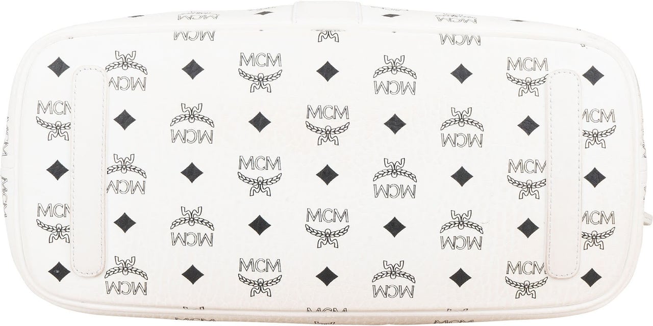 MCM Monogram Visetos Liz Reversible Shopper Shoulder Bag Wit