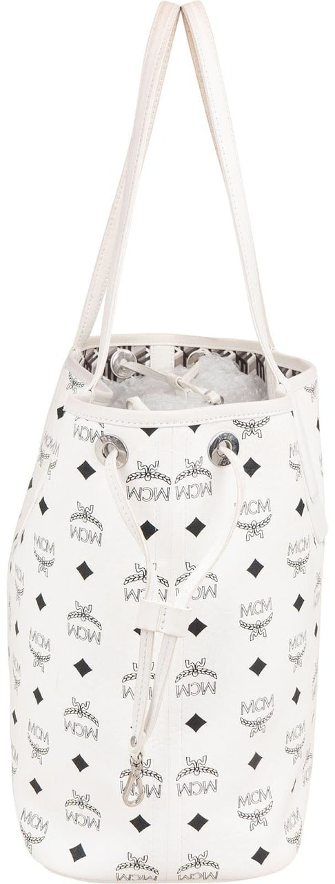 MCM Monogram Visetos Liz Reversible Shopper Shoulder Bag Wit