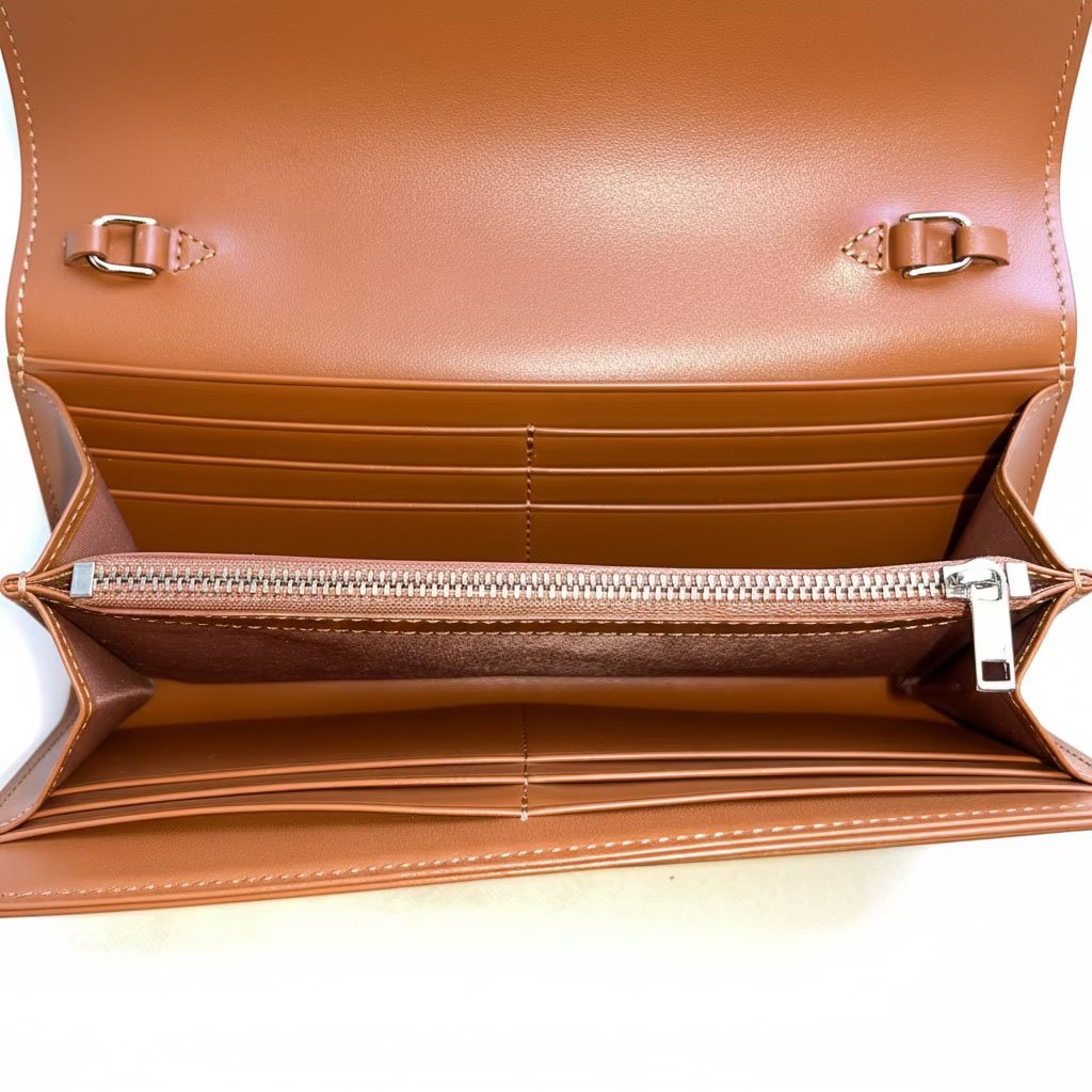MCM Monogram Visetos Patricia Wallet On Chain Crossbody Bag Bruin