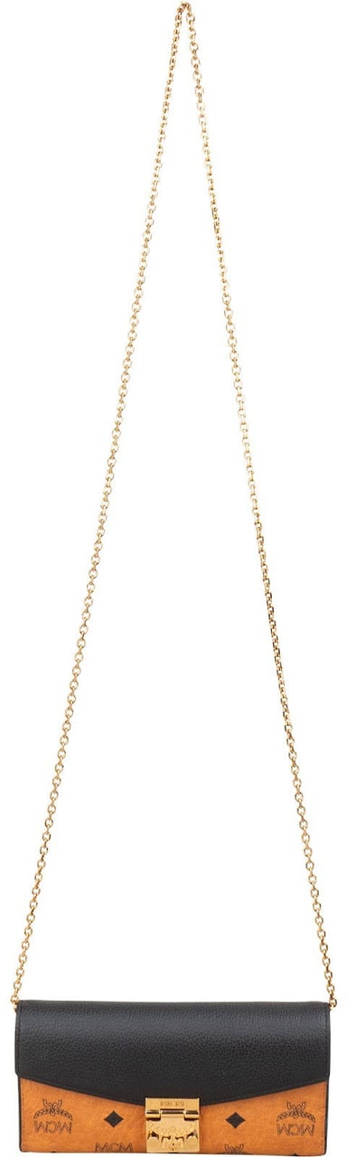 MCM Monogram Visetos Patricia Wallet On Chain Crossbody Bag Bruin