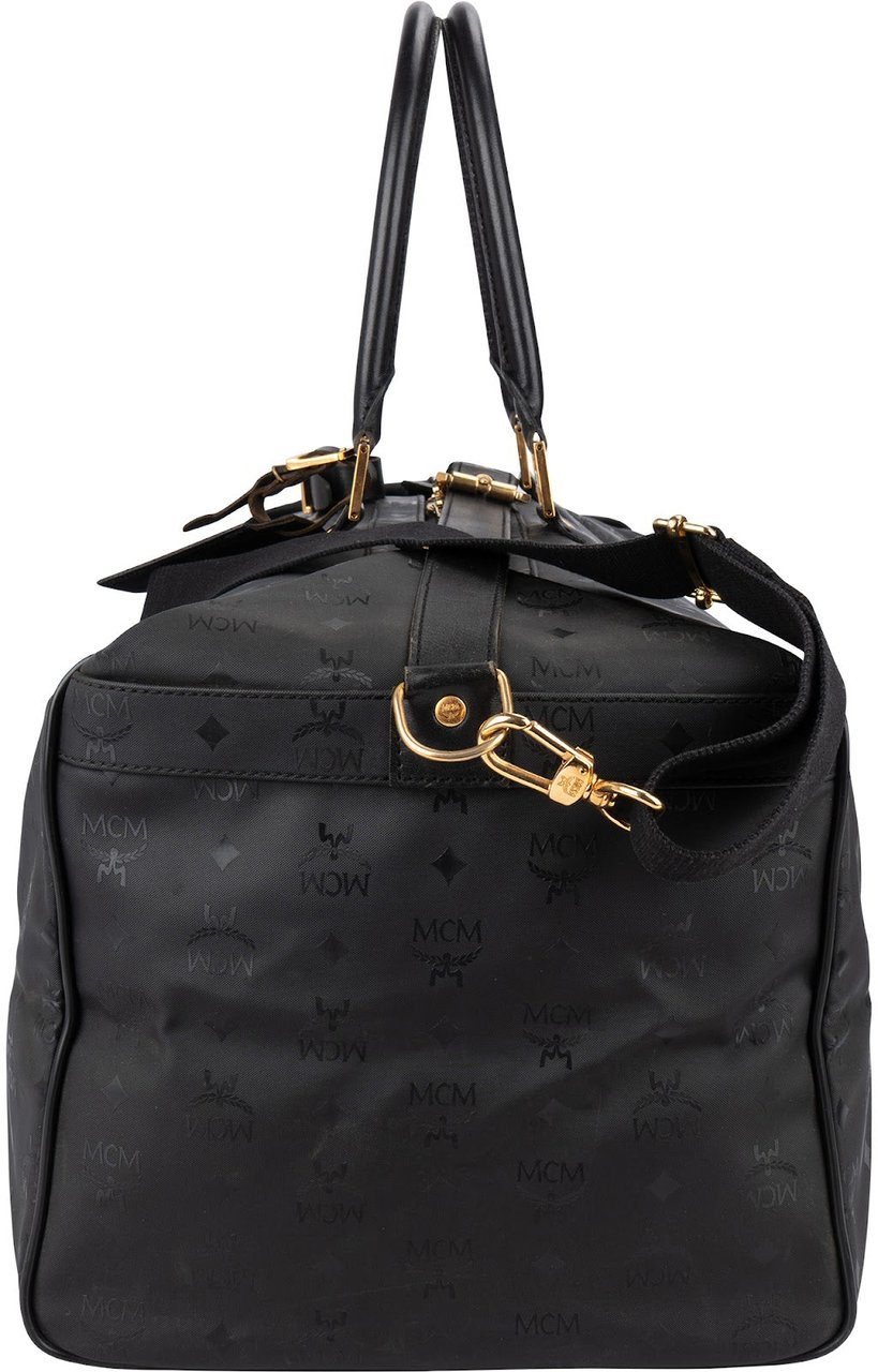 MCM Monogram Nylon Visetos Weekender 55 Travel Bag Zwart