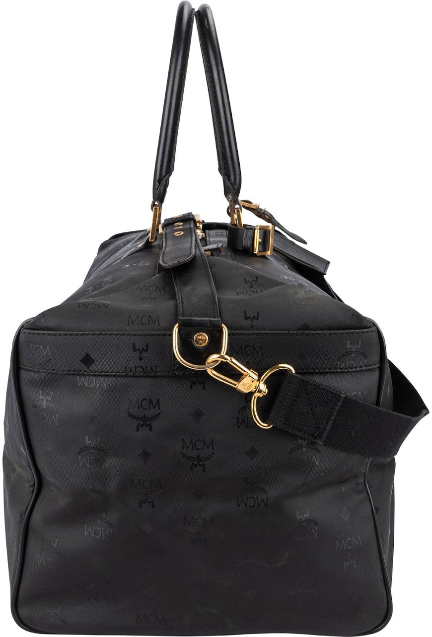 MCM Monogram Nylon Visetos Weekender 55 Travel Bag Zwart