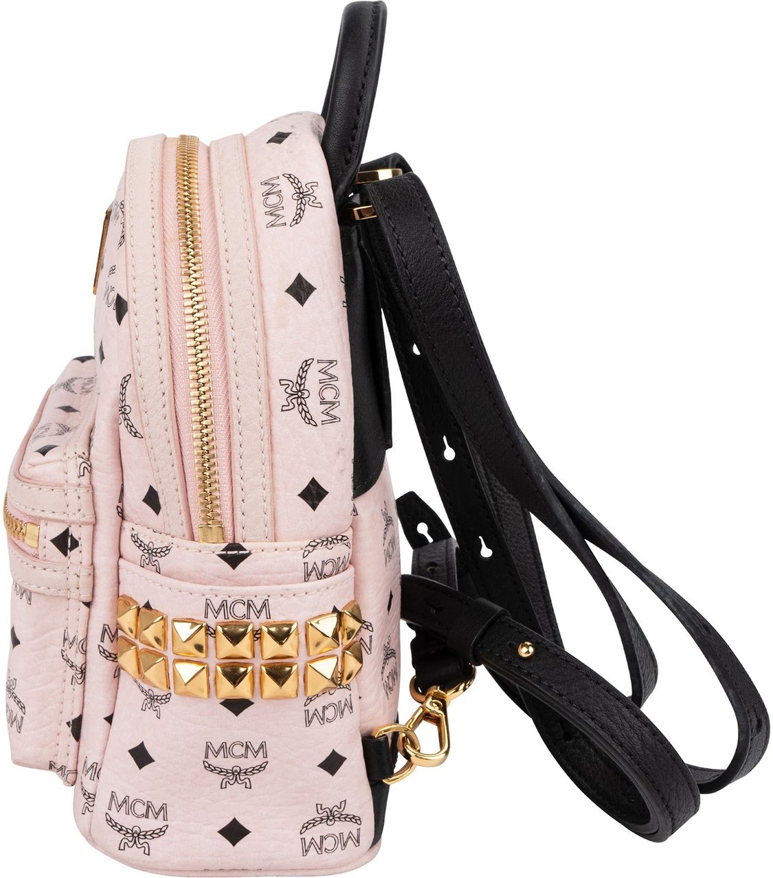 MCM Monogram Visetos Stark Mini Backpack Roze