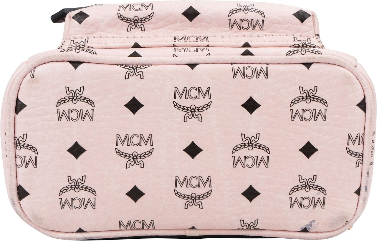 MCM Monogram Visetos Stark Mini Backpack Roze