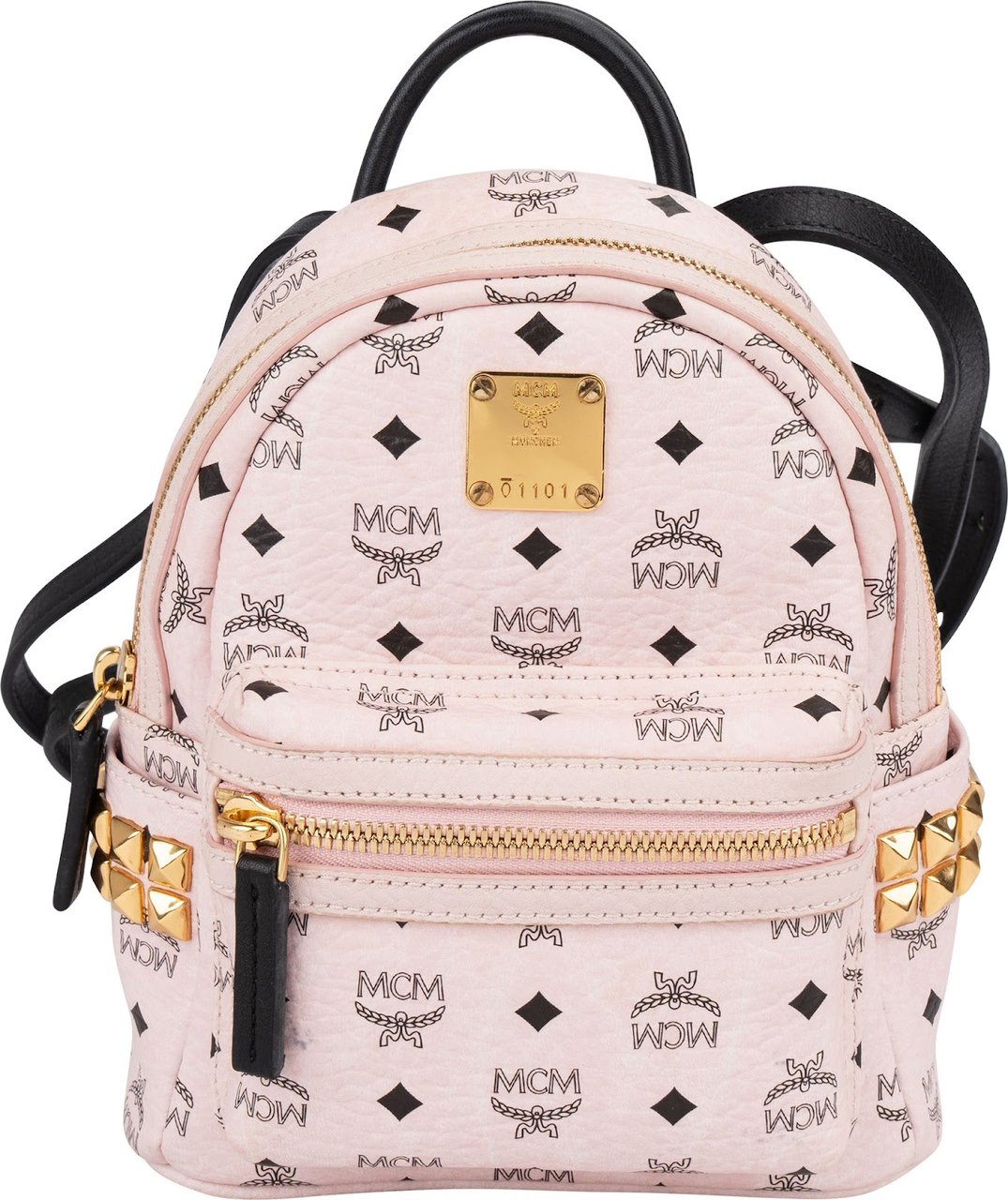 MCM Monogram Visetos Stark Mini Backpack Roze