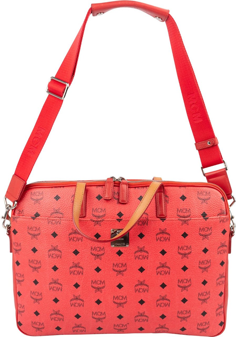 MCM Monogram Visetos Business Handbag Rood