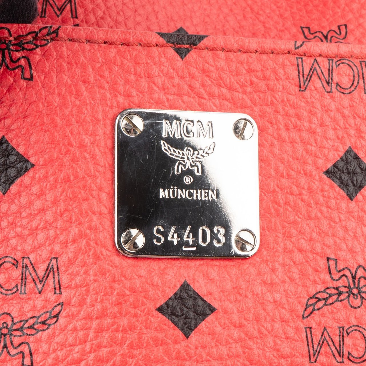 MCM Monogram Visetos Business Handbag Rood