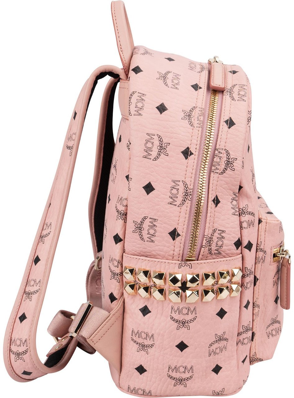MCM Monogram Visetos Stark Side Studs Backpack Roze