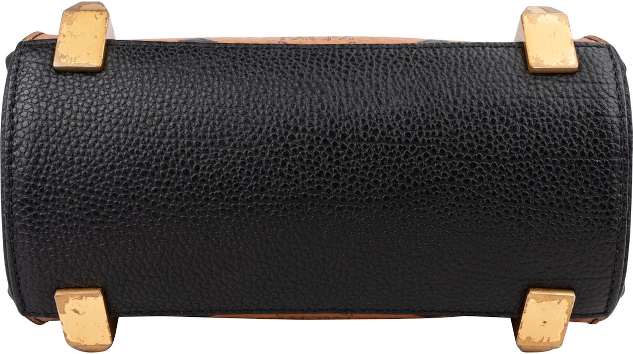 MCM Monogram Visetos Aren Top Handle Mini Handbag Bruin