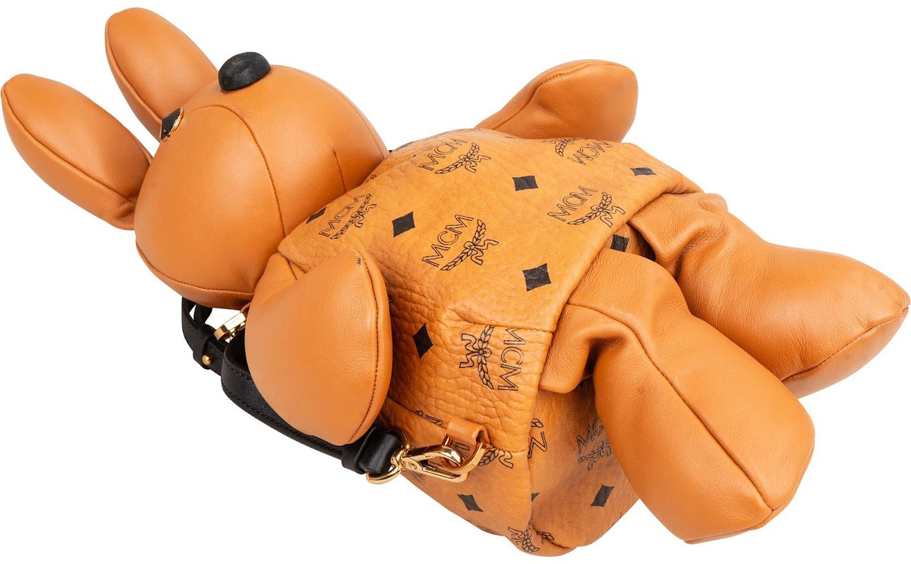 MCM Monogram Visetos Rabbit Backpack Bruin