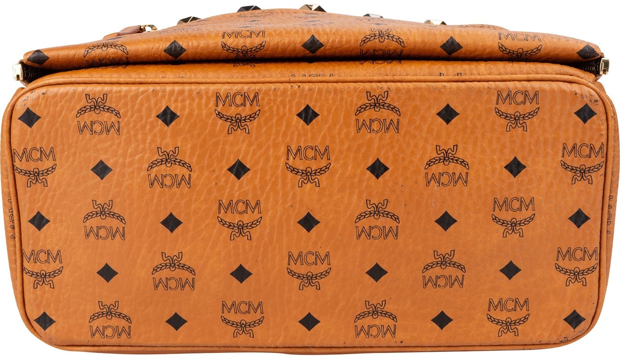 MCM Visetos Monogram Stark Side Studs 2 in 1 Backpack Bruin