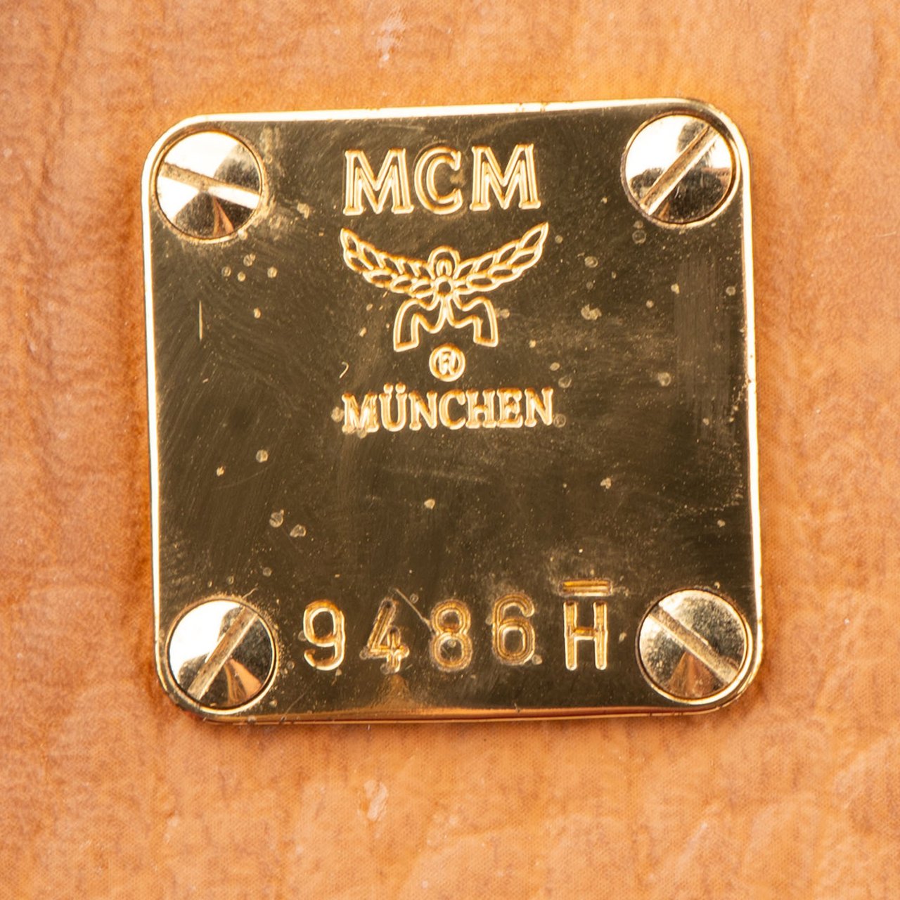 MCM Visetos Monogram Aren Mini Handbag Bruin