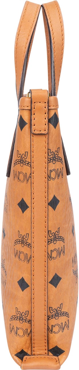 MCM Visetos Monogram Aren Mini Handbag Bruin