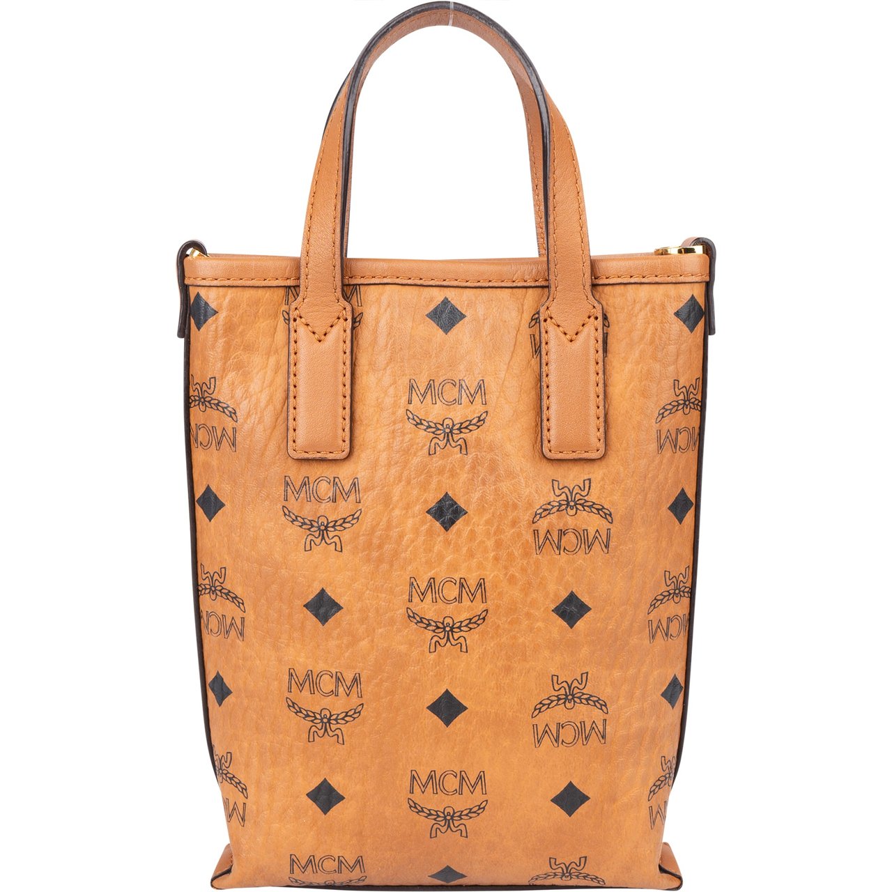 MCM MCM Visetos Monogram Aren Mini Handbag Bruin