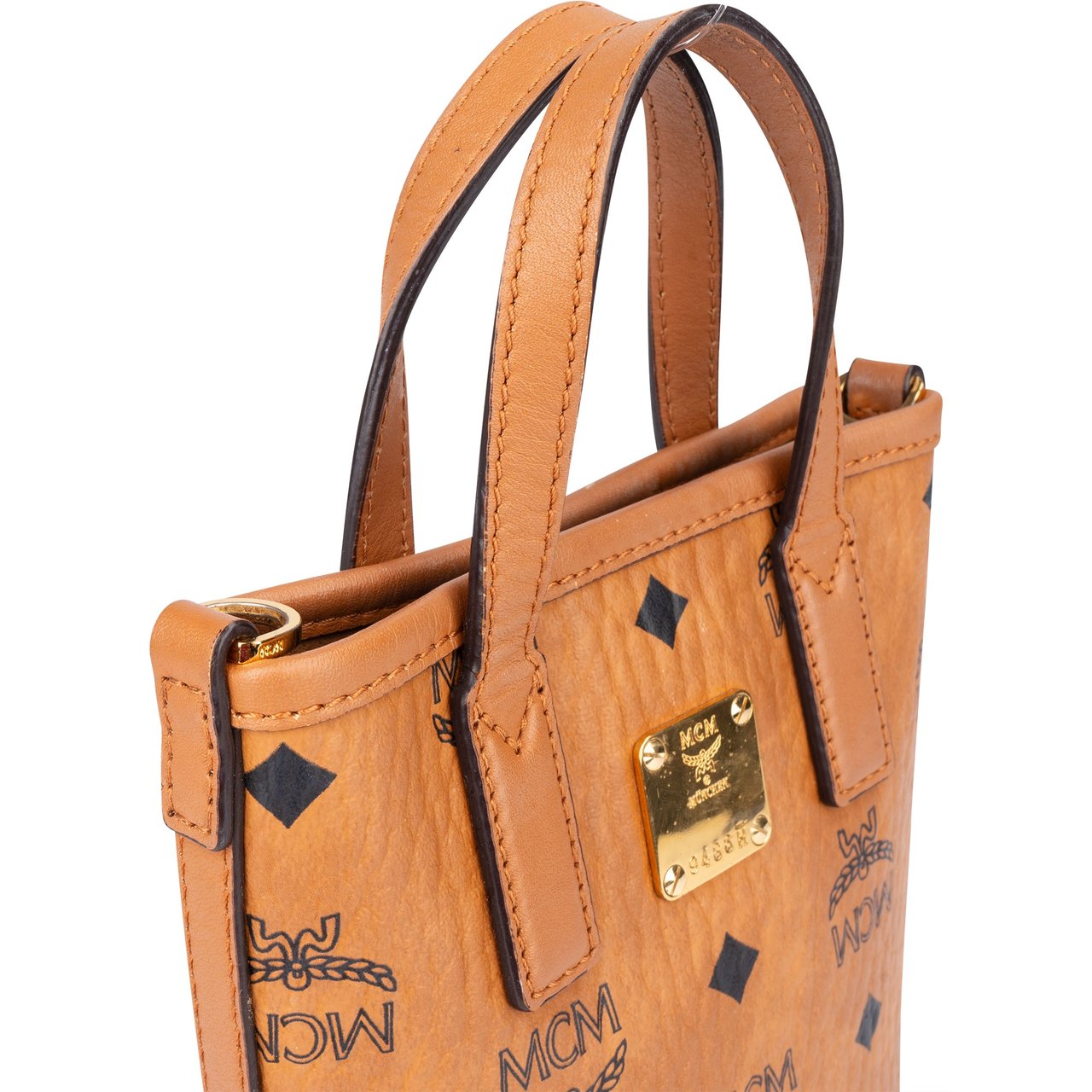 MCM MCM Visetos Monogram Aren Mini Handbag Bruin