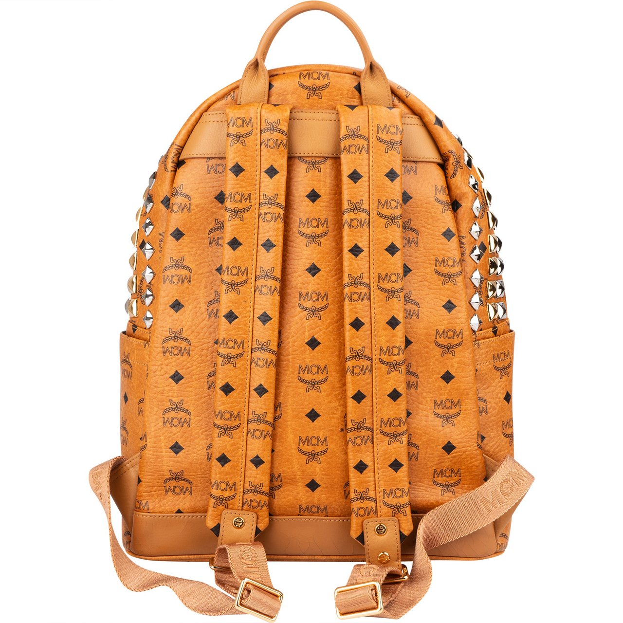 MCM Monogram Visetos Stark Studded Backpack Bruin