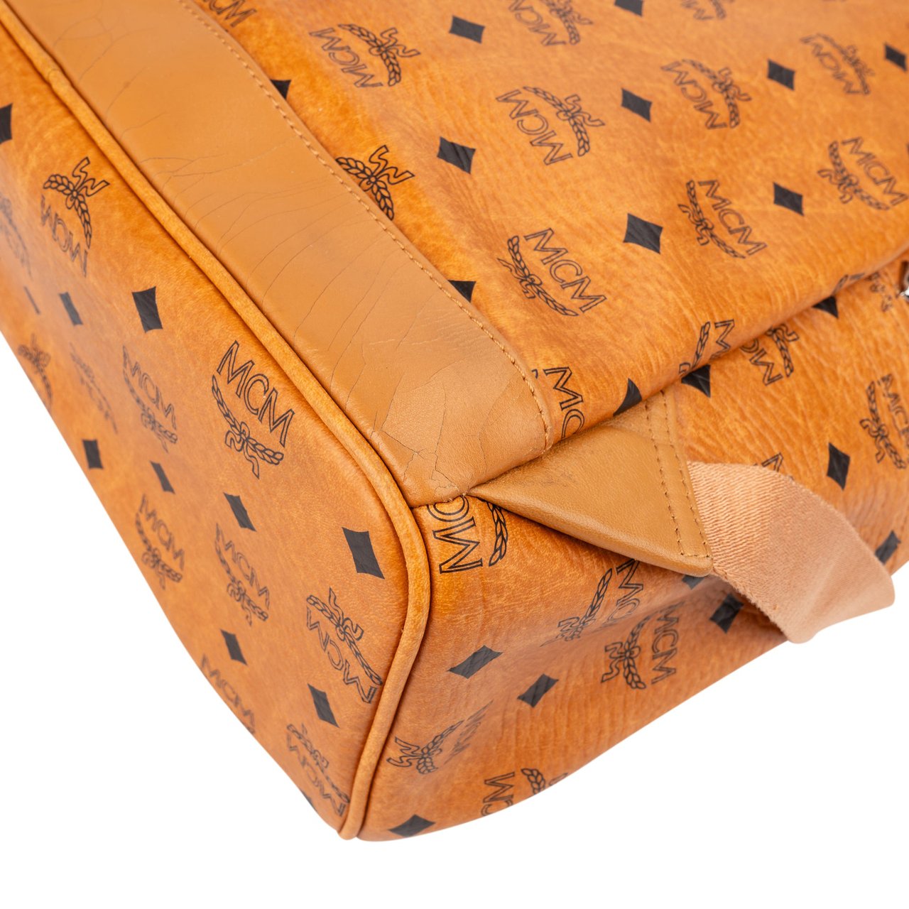 MCM Monogram Visetos Stark Studded Backpack Bruin