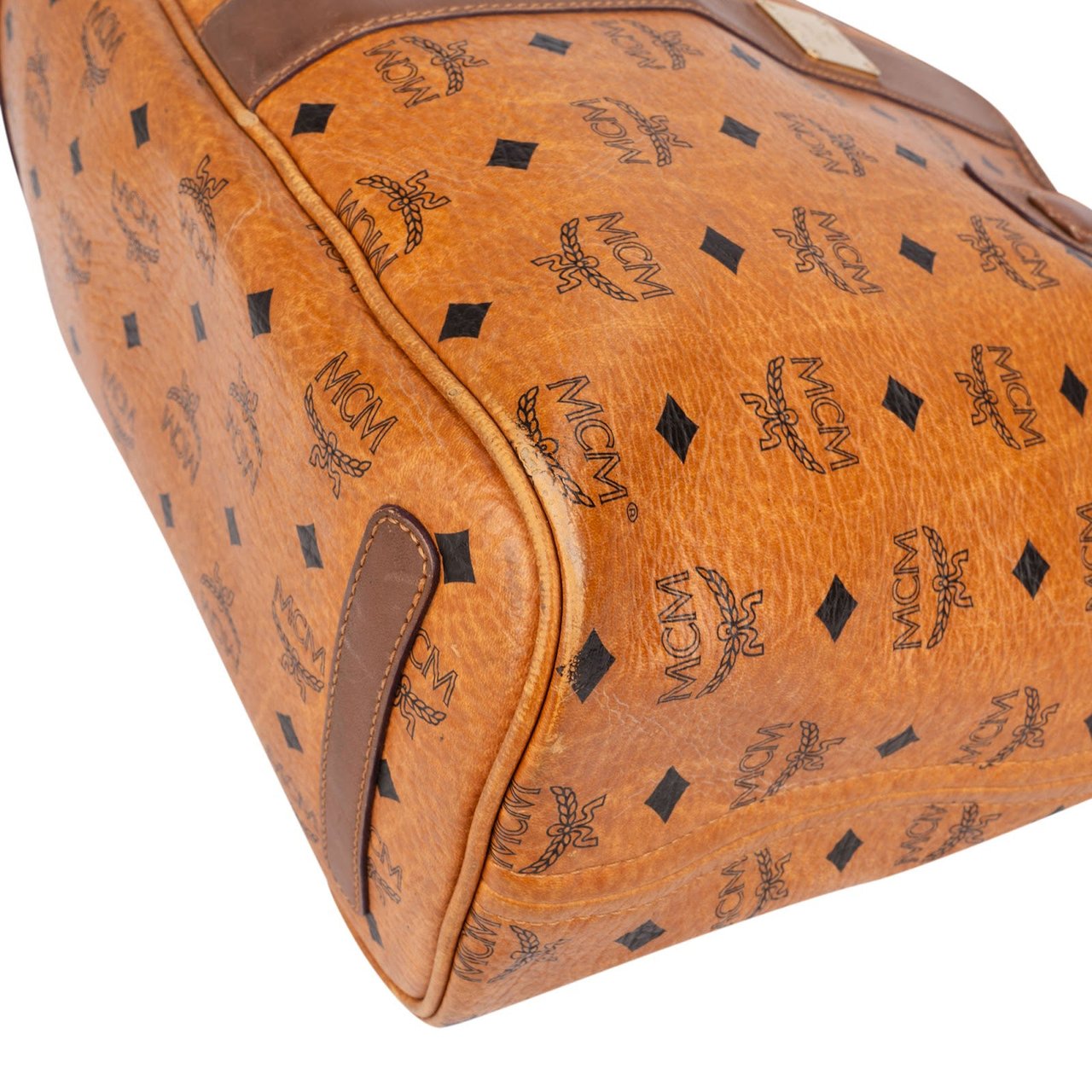 MCM Monogram Visetos Liz Reversible Shopper Shoulder Bag Bruin