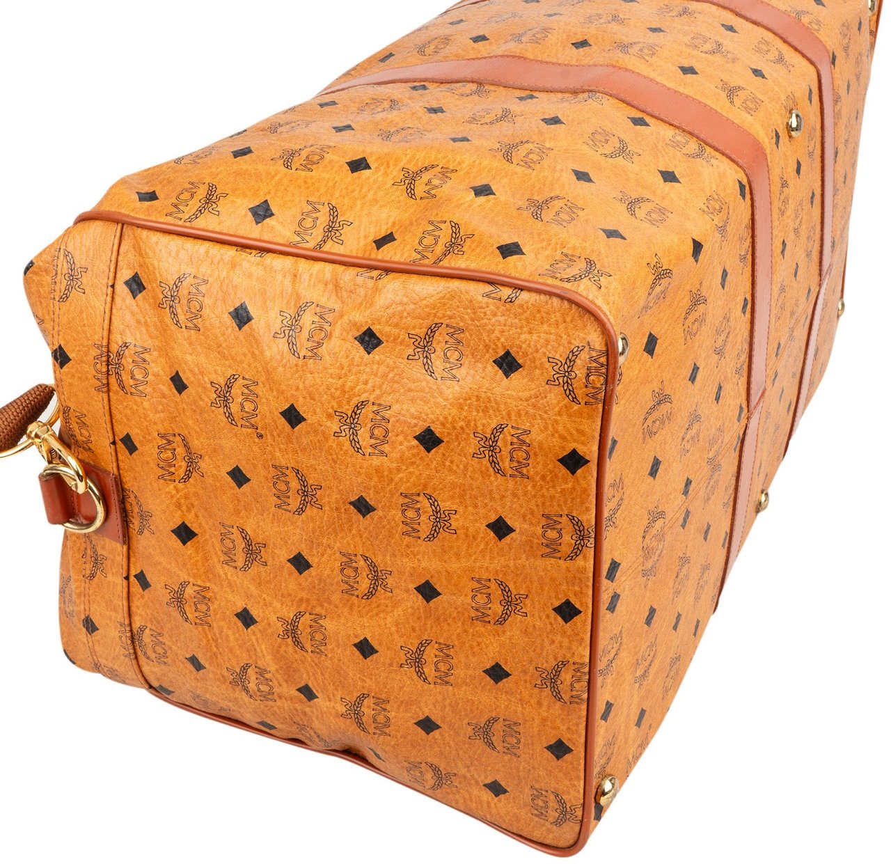 MCM Monogram Visetos Weekender Boston 55 Travel Bag Bruin