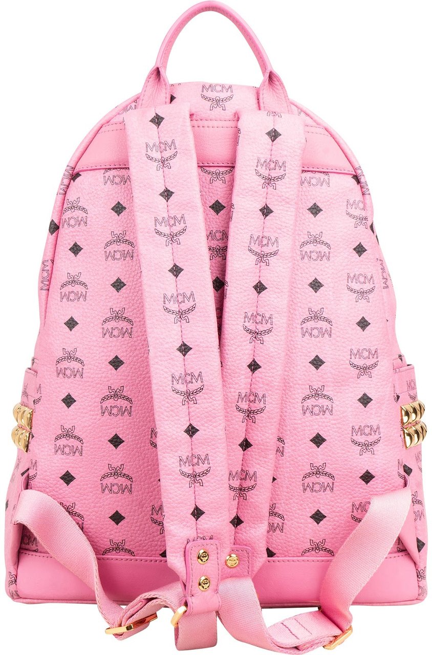 MCM Monogram Visetos Stark Side Studs Backpack Roze