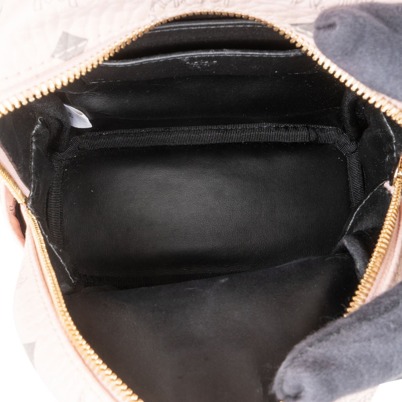 MCM Monogram Visetos Stark Bebe Mini Backpack Roze