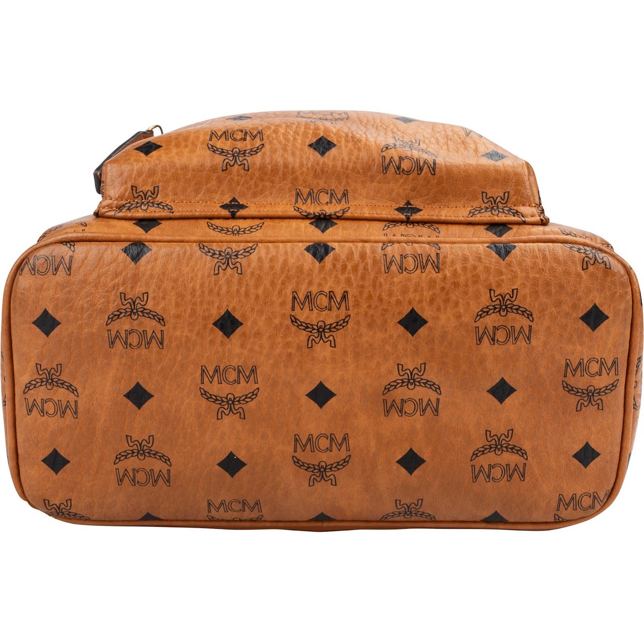 MCM Monogram Visetos Stark Side Studs Small Backpack Bruin