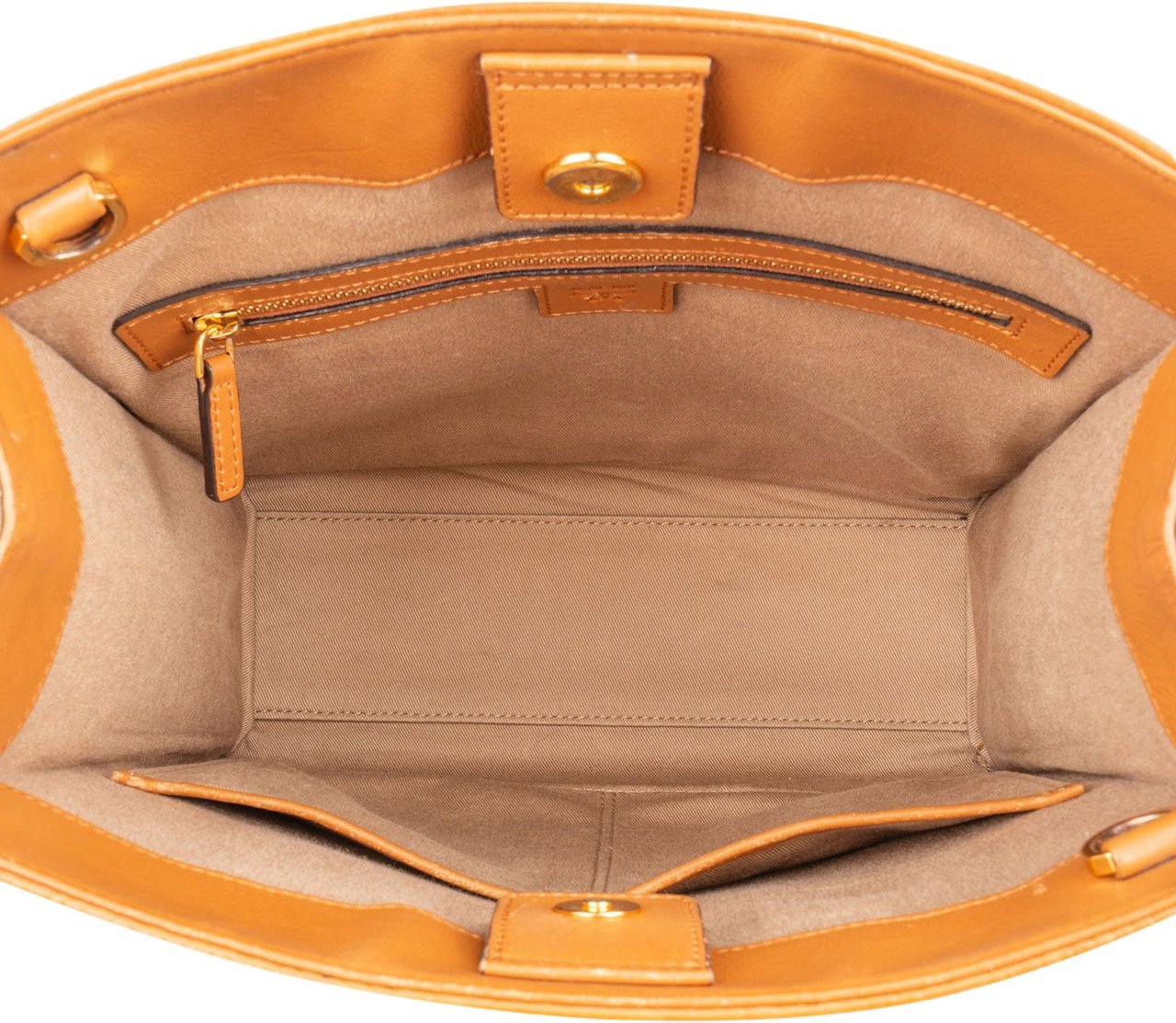 MCM Monogram Visetos Aren Paperbag Tote Handbag Bruin