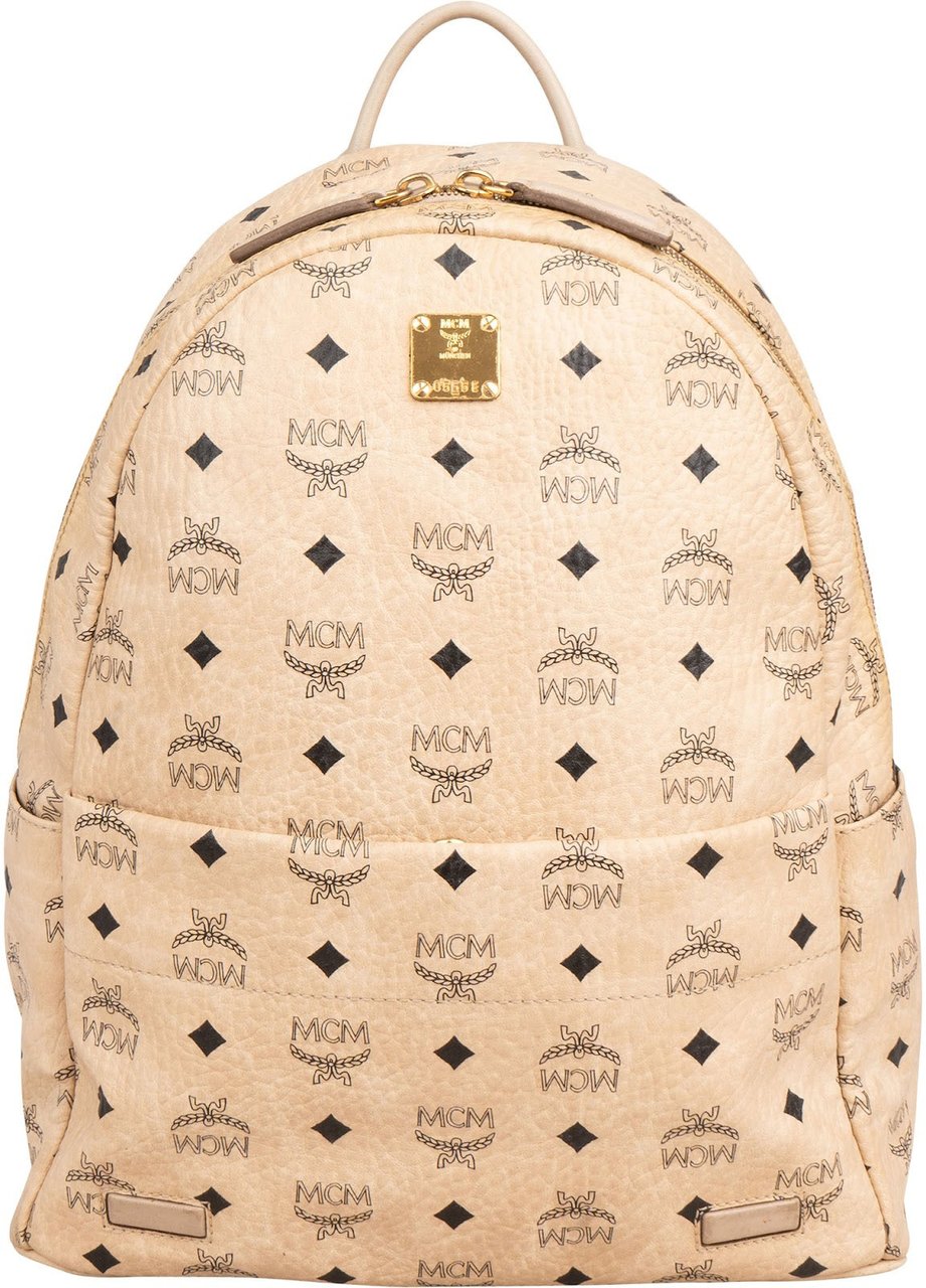 MCM Monogram Visetos Stark Backpack Beige