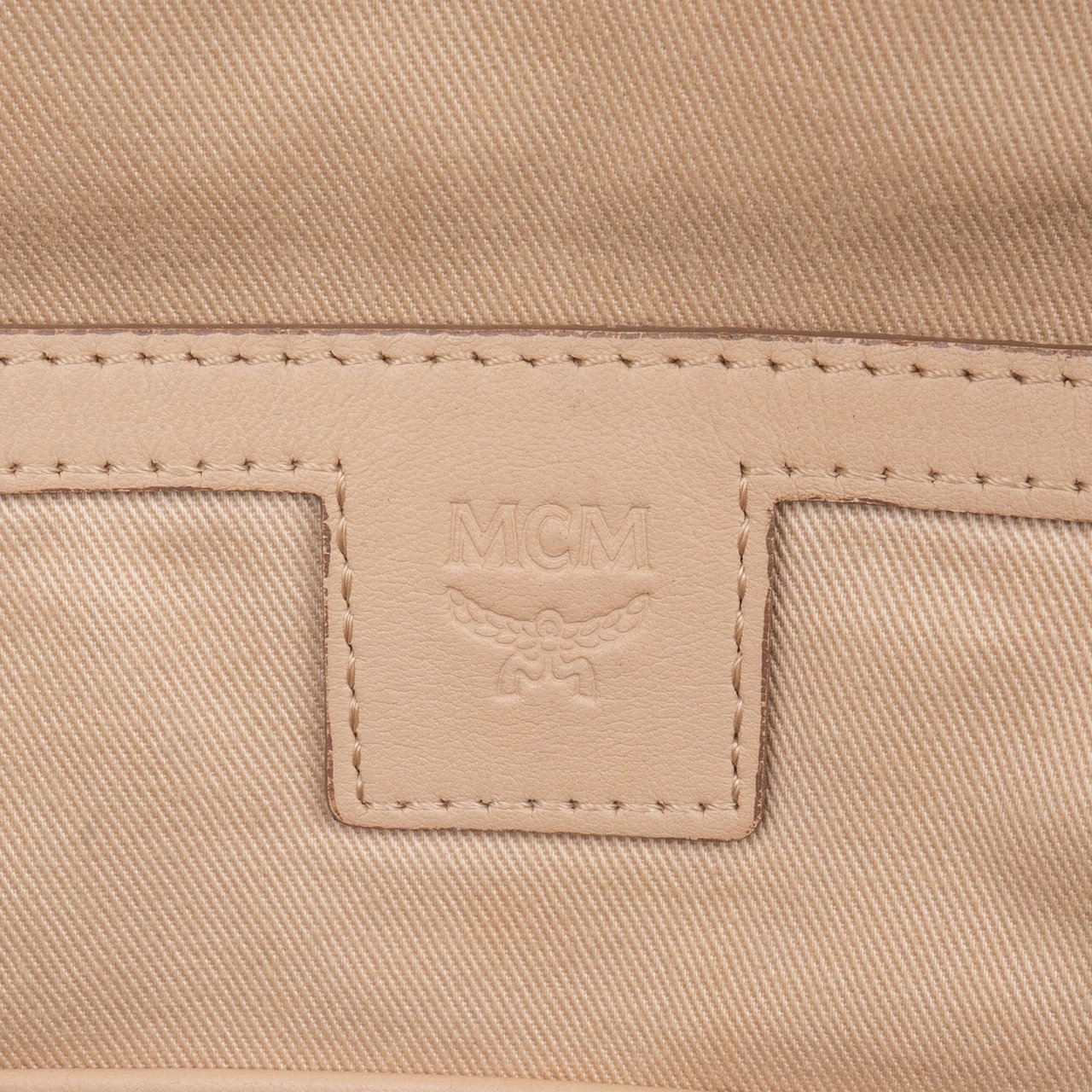 MCM Monogram Visetos Stark Backpack Beige