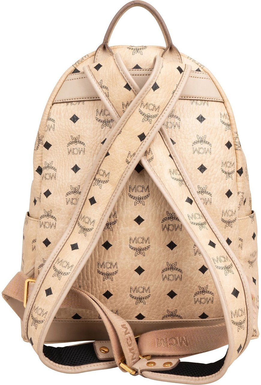 MCM Monogram Visetos Stark Backpack Beige