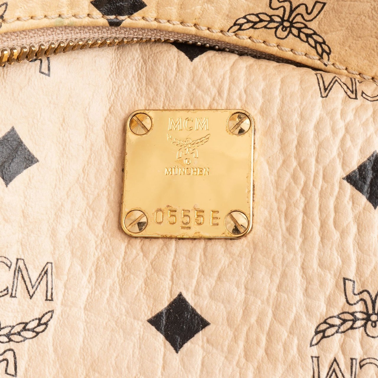 MCM Monogram Visetos Stark Backpack Beige