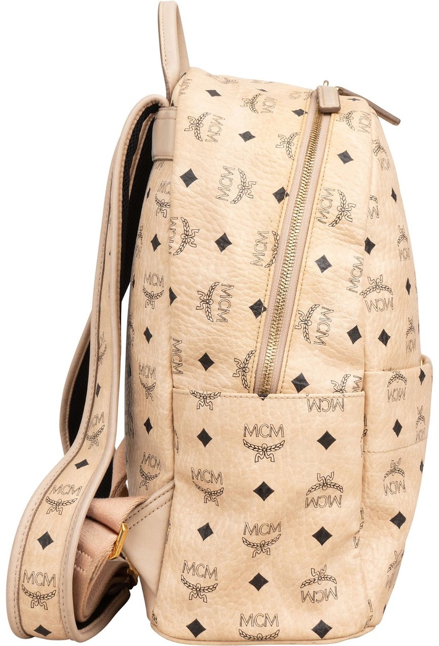 MCM Monogram Visetos Stark Backpack Beige