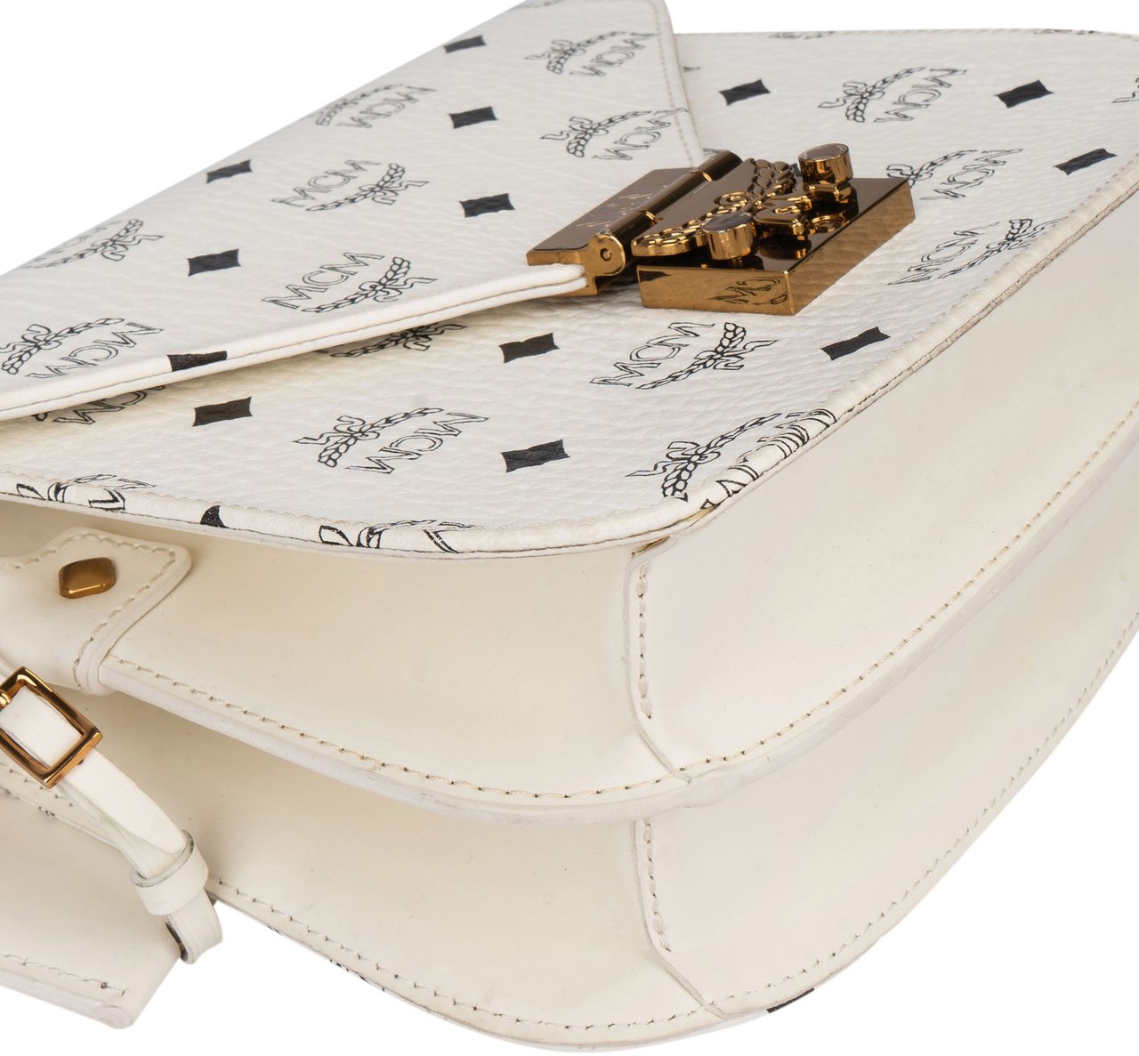 MCM MCM White Visetos Monogram Patricia Crossbody Bag Wit
