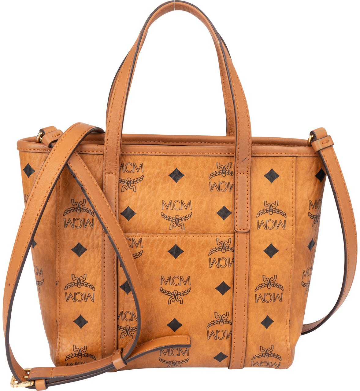 MCM MCM Visetos Monogram Toni Hanbag Bruin