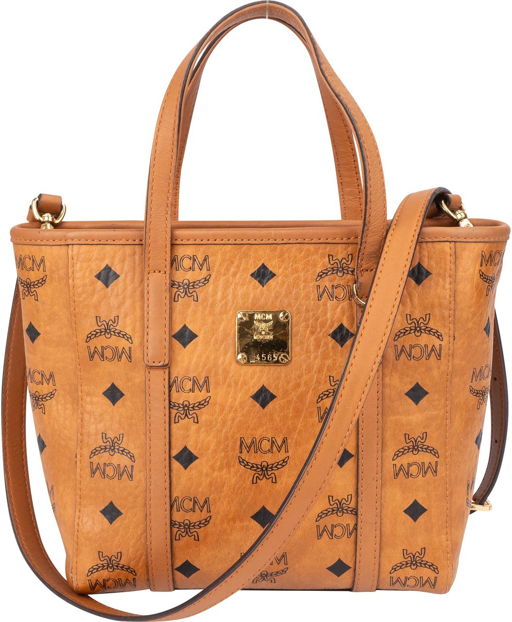 MCM MCM Visetos Monogram Toni Handbag Bruin