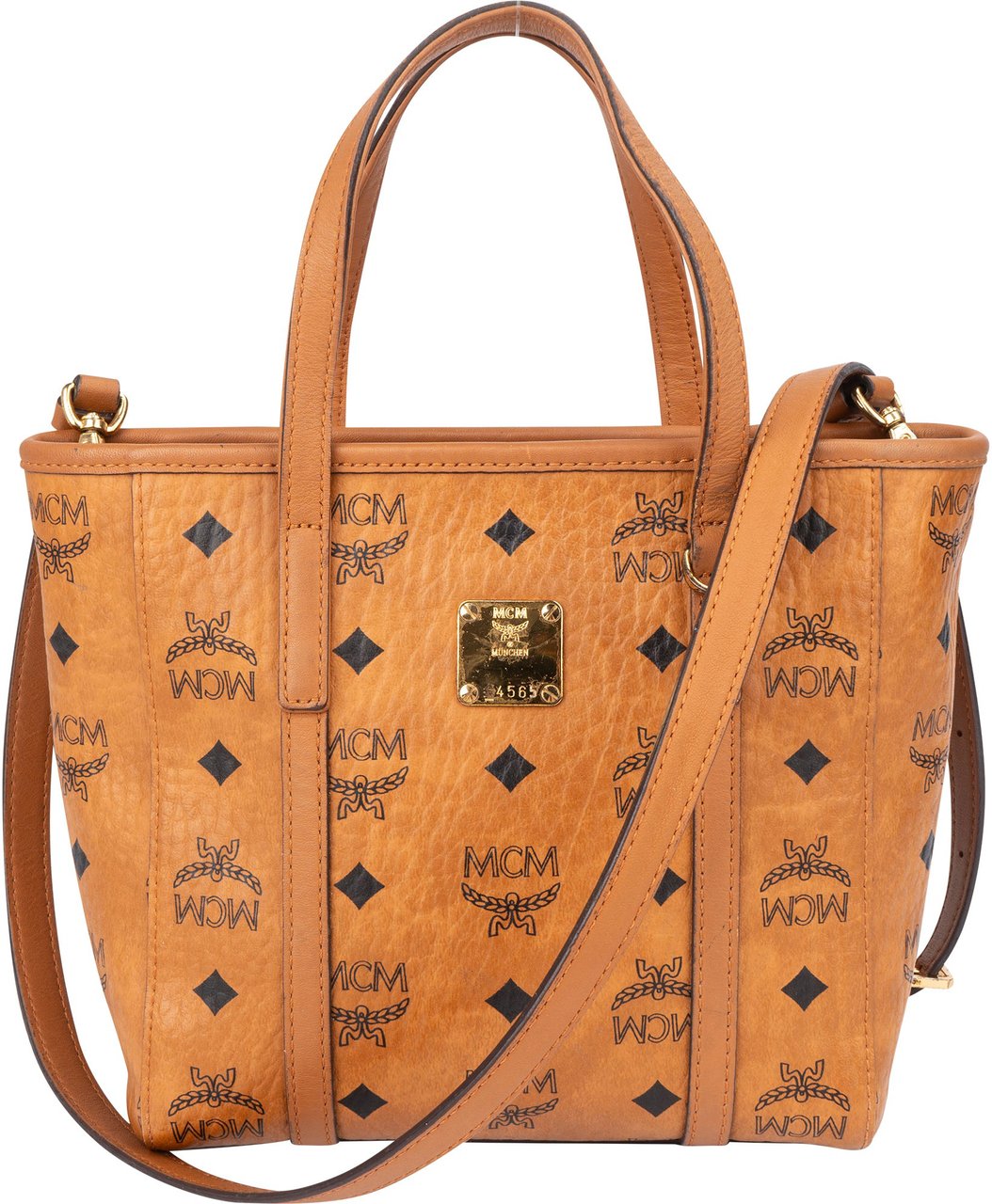 MCM MCM Visetos Monogram Toni Hanbag Bruin