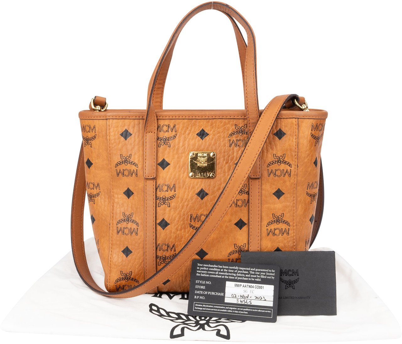 MCM MCM Visetos Monogram Toni Hanbag Bruin