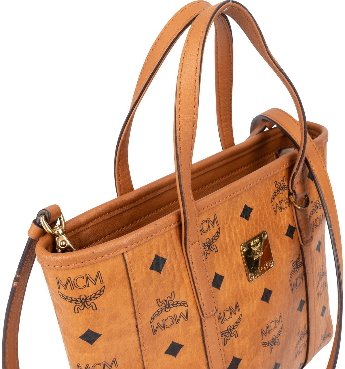 MCM MCM Visetos Monogram Toni Hanbag Bruin
