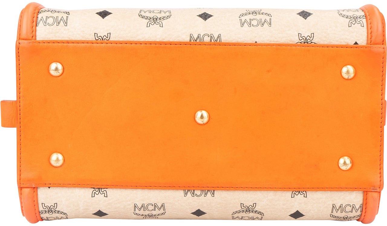 MCM MCM Visetos Monogram Handbag Beige