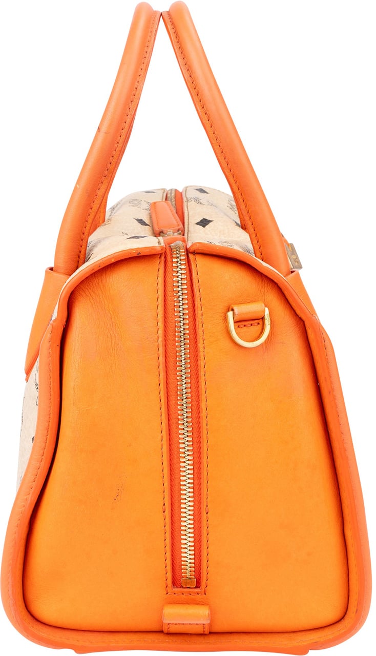 MCM MCM Visetos Monogram Handbag Beige