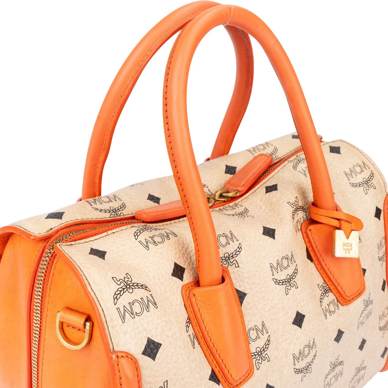 MCM MCM Visetos Monogram Handbag Beige