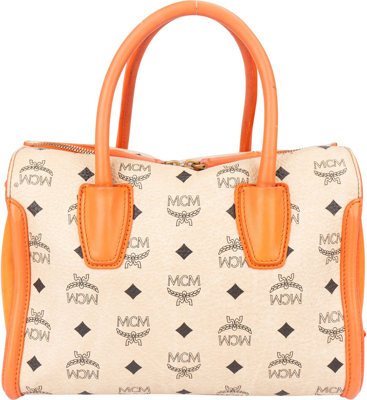 MCM MCM Visetos Monogram Handbag Beige