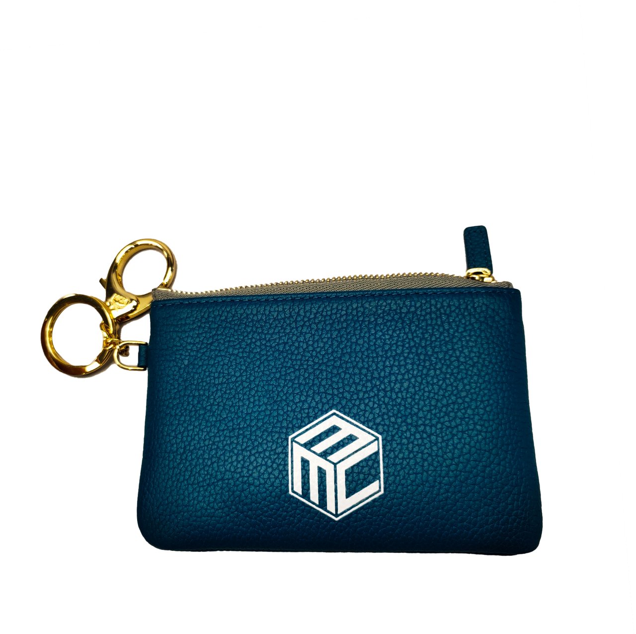 MCM Leather Visetos Coin Pouch Blauw