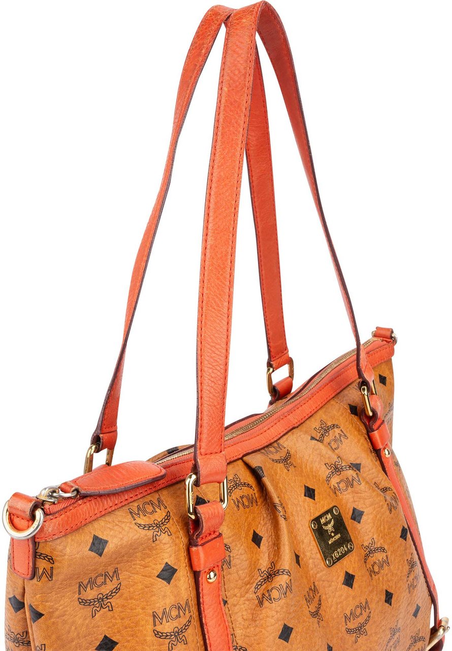 MCM MCM Visetos Monogram Shopper Shoulder Bag Bruin
